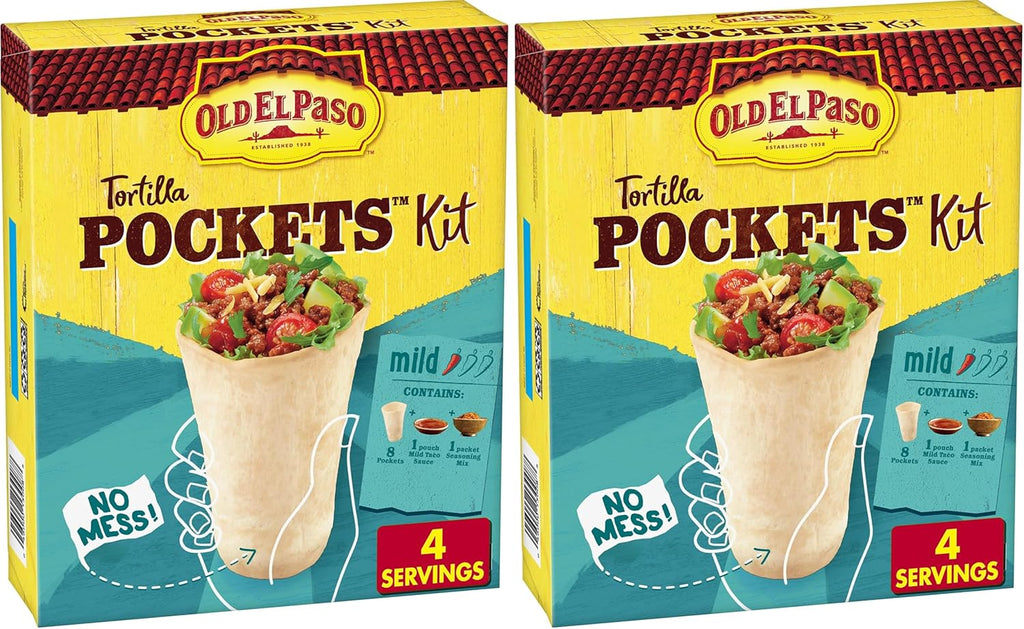 Old El Paso Tortilla Pockets Dinner Kit, 12.4 oz (Pack of 2)