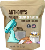 Anthony's Premium Cream of Tartar, 2 lb, Gluten Free, Food Grade, Non GMO, USP, FCC, Made in USA