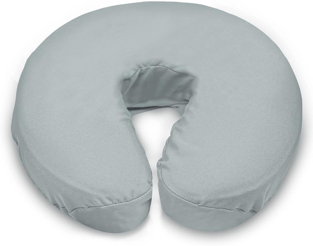 LONDON LINENS Soft & Heavy Microfiber Massage Tables Face Cradle Covers Cozies Fitted- 4 Pieces (4, Stone)