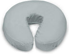 LONDON LINENS Soft & Heavy Microfiber Massage Tables Face Cradle Covers Cozies Fitted- 4 Pieces (4, Stone)