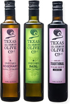 Herb Infused Olive Oil and Balsamic Vinegar Set (Herb Infused Rosemary Olive Oil 500ml, Herb Infused Basil Olive Oil 500ml,Traditional Balsamic 500ml)
