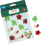 PME Christmas Edible Sugar Decorations - Under the Mistletoe (Pack of 12)
