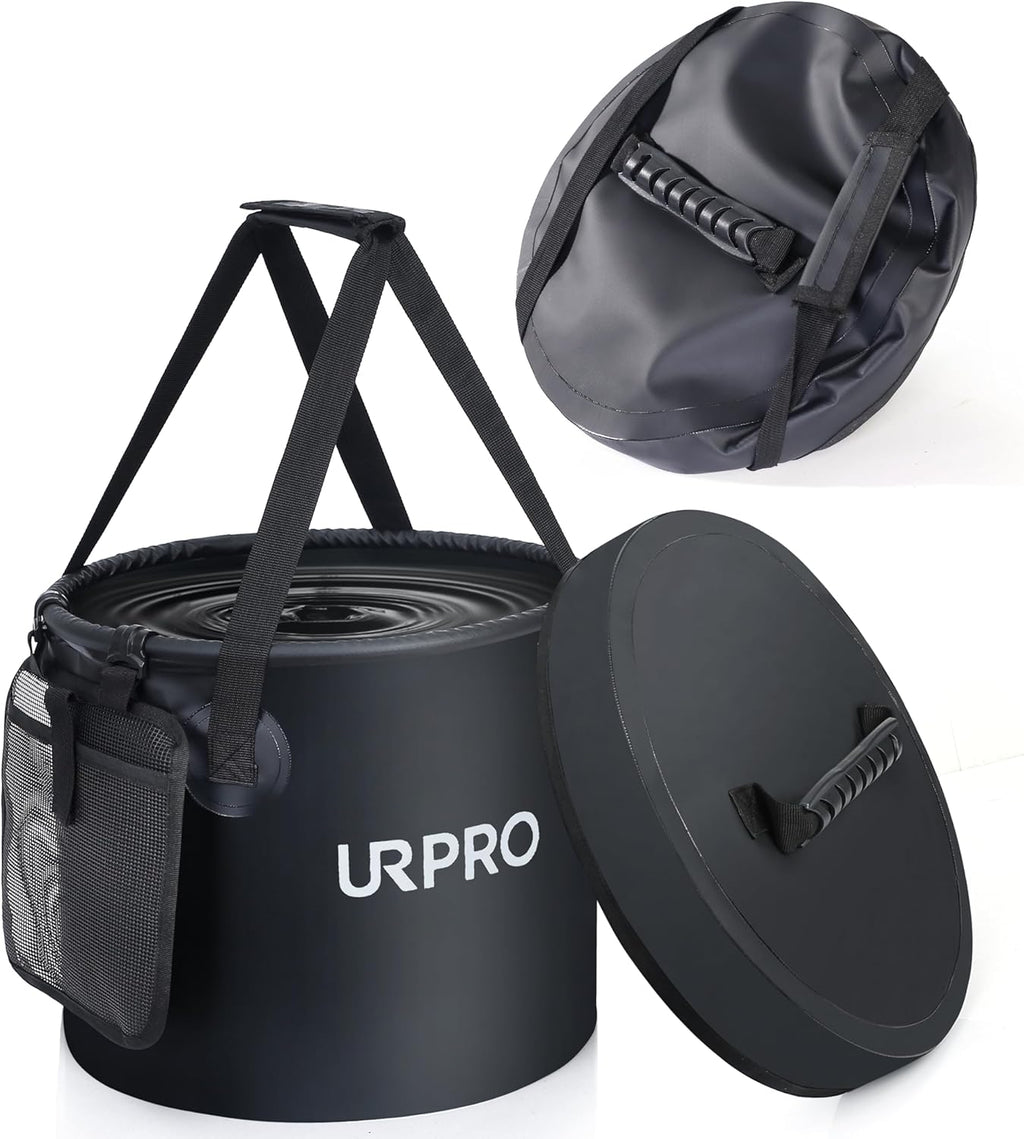 Collapsible Bucket, 20L Folding Water Bucket Lightweight Portable for Fishing, Camping, Outdoors, Picnic, Hiking, Beach, Car Wash, Garden