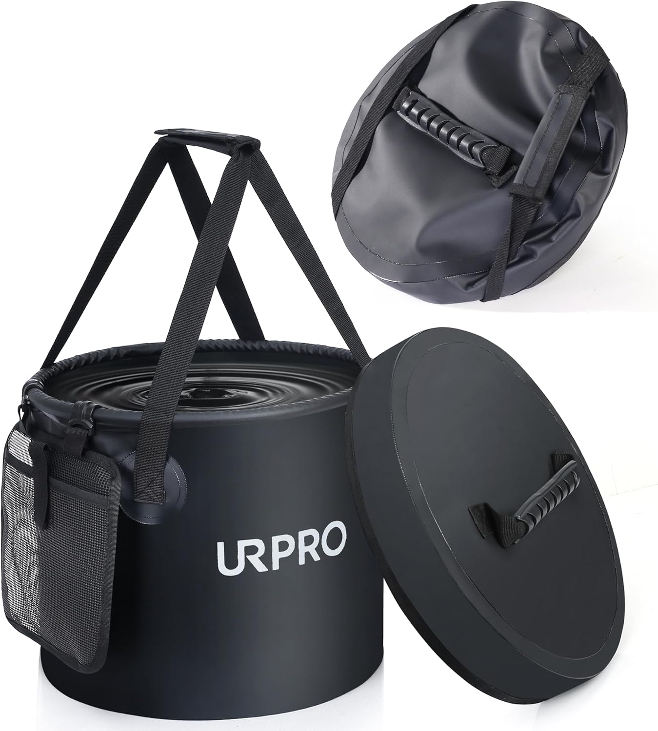 Collapsible Bucket, 20L Folding Water Bucket Lightweight Portable for Fishing, Camping, Outdoors, Picnic, Hiking, Beach, Car Wash, Garden