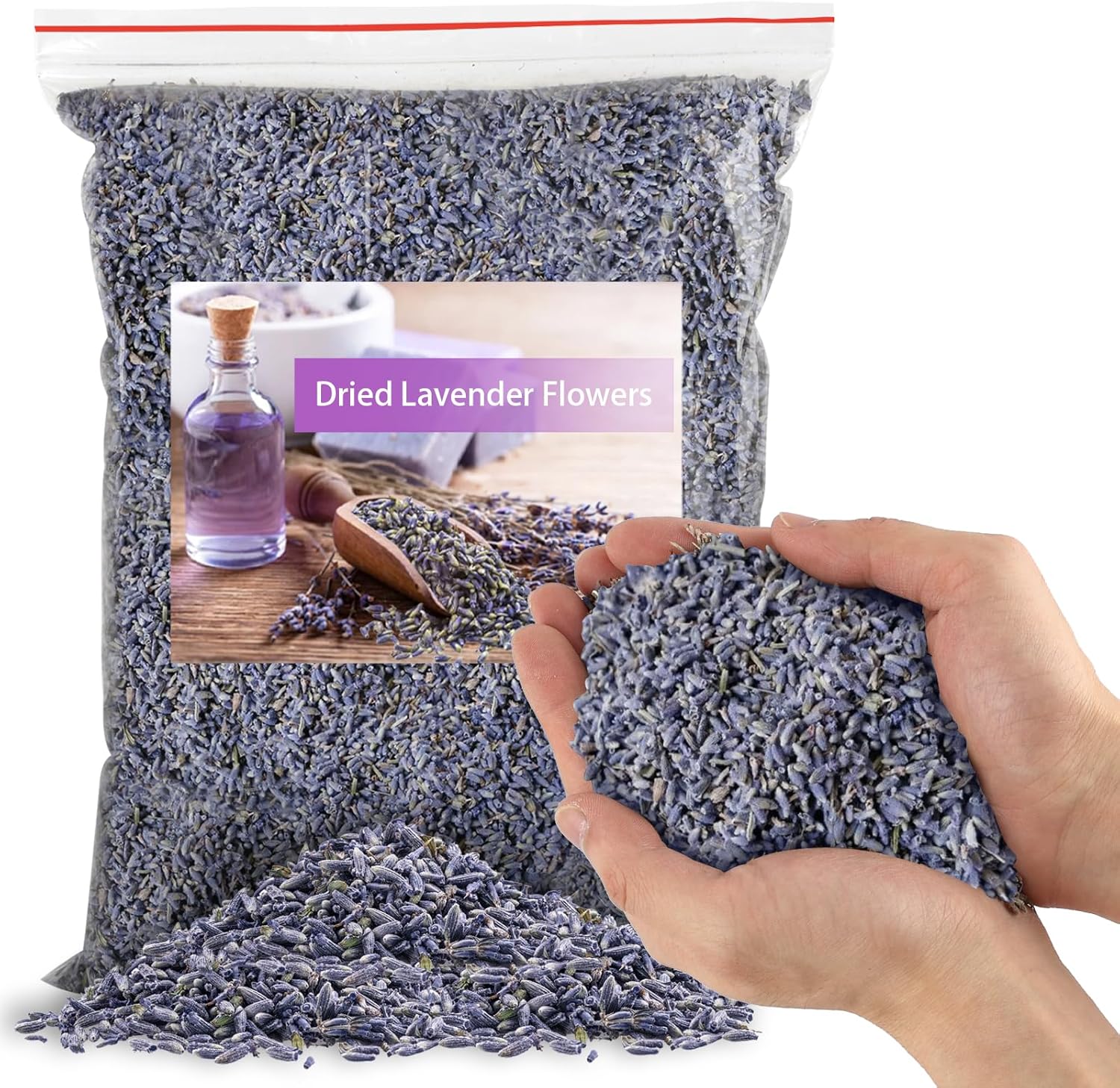 1/2 Pound Dried Lavender Flowers, Natural Dried Lavender Buds Bulk for Soap Making, Candles, Sachets, Crafts, DIY Projects