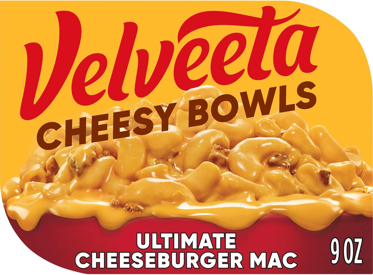 Velveeta Cheesy Bowls Ultimate Cheeseburger Mac Microwave Meal, 9 oz Tray