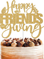 Happy Friends Giving Cake Topper, Thank You for All You Do, We Appreciate You, Fall Harvest Thankful Friendsgiving Festival Party Decorations Supplies