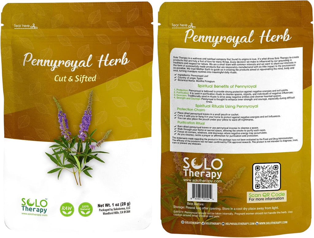 Pennyroyal Herb 28 Grams - Pennyroyal Herb Cut and Sifted - Pennyroyal Dried Herb - Mentha pulegium Resealable Bag (Pennyroyal Herb)