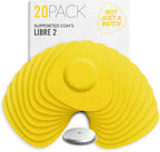 Not Just A Patch Freestyle Libre 2 Sensor Covers (20 Pack) Lingo CGM Patches for Freestyle Libre 2 - Water Resistant & Durable for 10-14 Days - Pre-Cut in Yellow