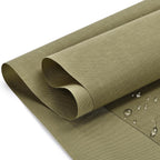 Waterproof Canvas Fabric - 58" Wide 600D Upholstery Polyester Material - Durable Indoor Outdoor Water Resistant Fabric for Furniture Cover Cushion Home Awning Tent (Khaki, 1 Yard)
