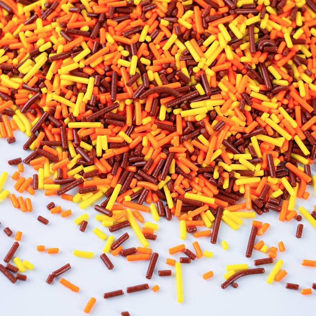 Autumn Jimmies Thanksgiving Sprinkles 7oz - Orange, Yellow, Brown Edible Fall Sugar Candy for Cookie, Cake, Ice Cream, Cupcake Decorating, Halloween Christmas Baking Supplies