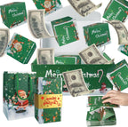 AMIITRY Surprise Gift Box Explosion, Money Surprise Box Gift Boxes, Christmas Folding Bouncing Money Gift Boxes for Christmas Anniversary, 12 Bounces (Green)