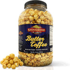 Stonehedge Farms Butter Toffee Flavored Popcorn | 32 oz Large Tub | Perfect for Holidays and Christmas | Bulk Gourmet Popped Sweet Snacks | Pop Corn 2 Pound Gift