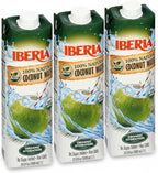 Iberia 100% Pure Organic Coconut Water, 1 Liter , 33.8 Fl Oz (Pack of 3)