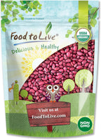 Food to Live Organic Small Red Chili Beans, 5 Pounds - Non-GMO, Kosher, Vegan, Dry, Raw, Sproutable, Non-Irradiated, Vegan, Bulk, Product of the USA