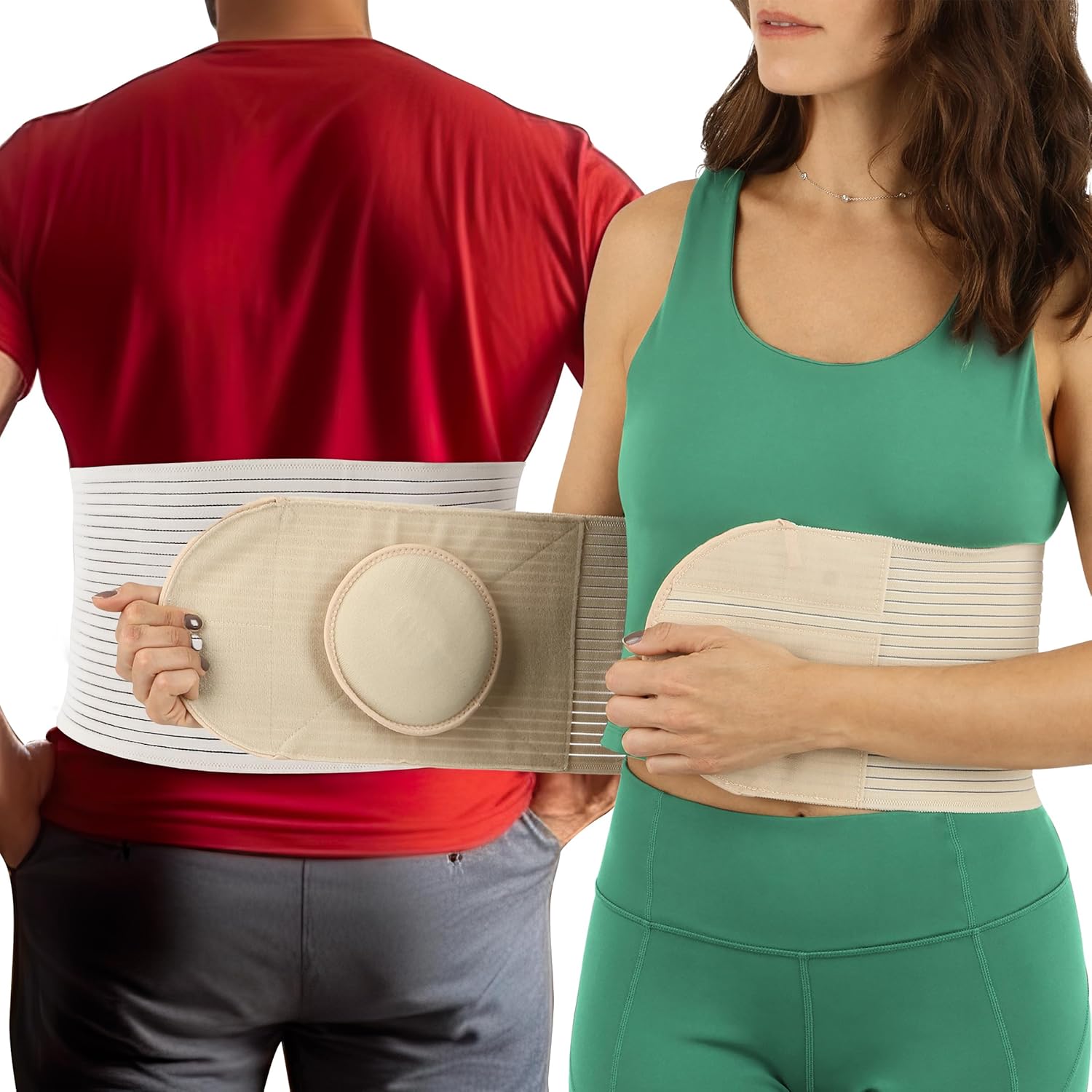 Hernia Belt for Men or Women | C Section Belly Binder & Abdominal Binder | Post Surgery & Pregnancy Tummy Tuck | Hysterectomy, Umbilical Hernia Belt Men & Women | Postpartum Belly Band Wrap (L/XL)