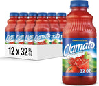 Clamato Original Tomato Cocktail, 32 fl oz bottle (Pack of 12), Flavored With Tomato Juice & Spices, Perfect Mixer for the Authentic Michelada, Bloody Mary Drinks, and Seafood Cocktail