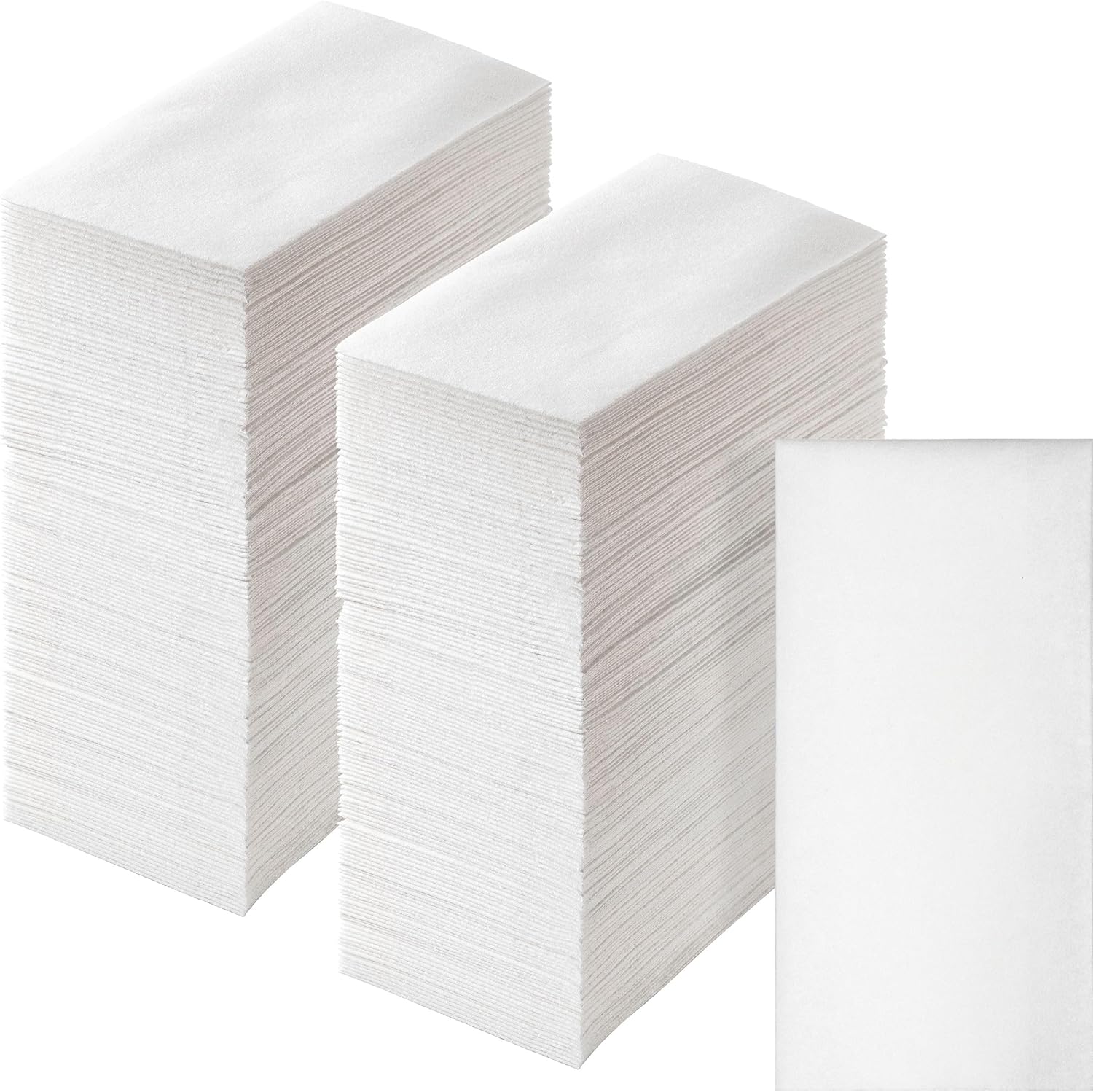 Artstyle Disposable Hand Towels for Bathroom, White Linen-Feel Guest Towels, Soft and Absorbent Dinner Paper Napkins, 12-inch x 17-inch, 500 ct.