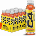 Cellucor C4 Energy Non-Carbonated Zero Sugar, Pre Workout Drink + Beta Alanine, Orange Slice, 12 Fl Oz, Pack of 12
