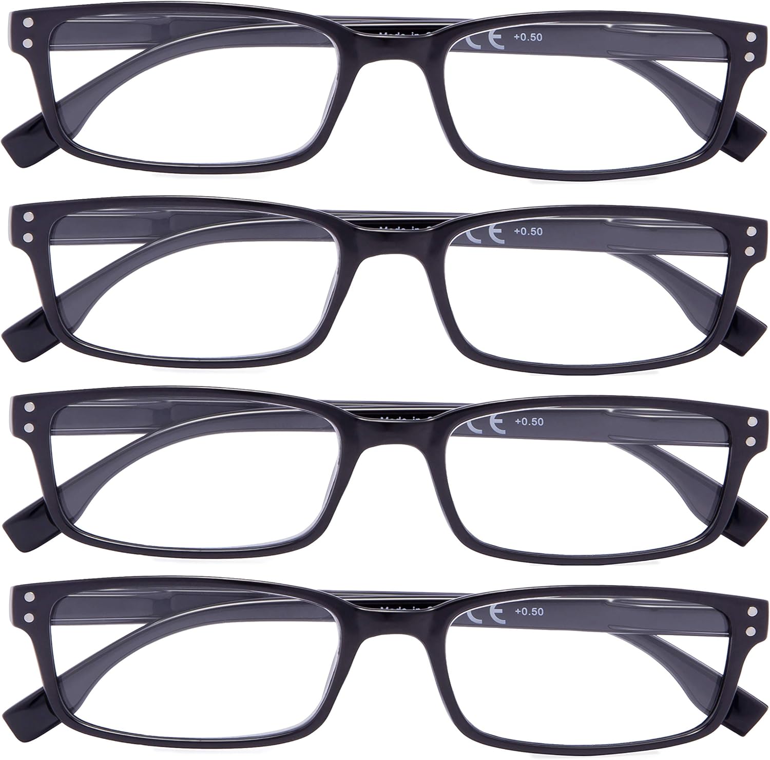 4 Pack Vintage Reading Glasses Men Comfort Readers Women Reading Eyeglasses