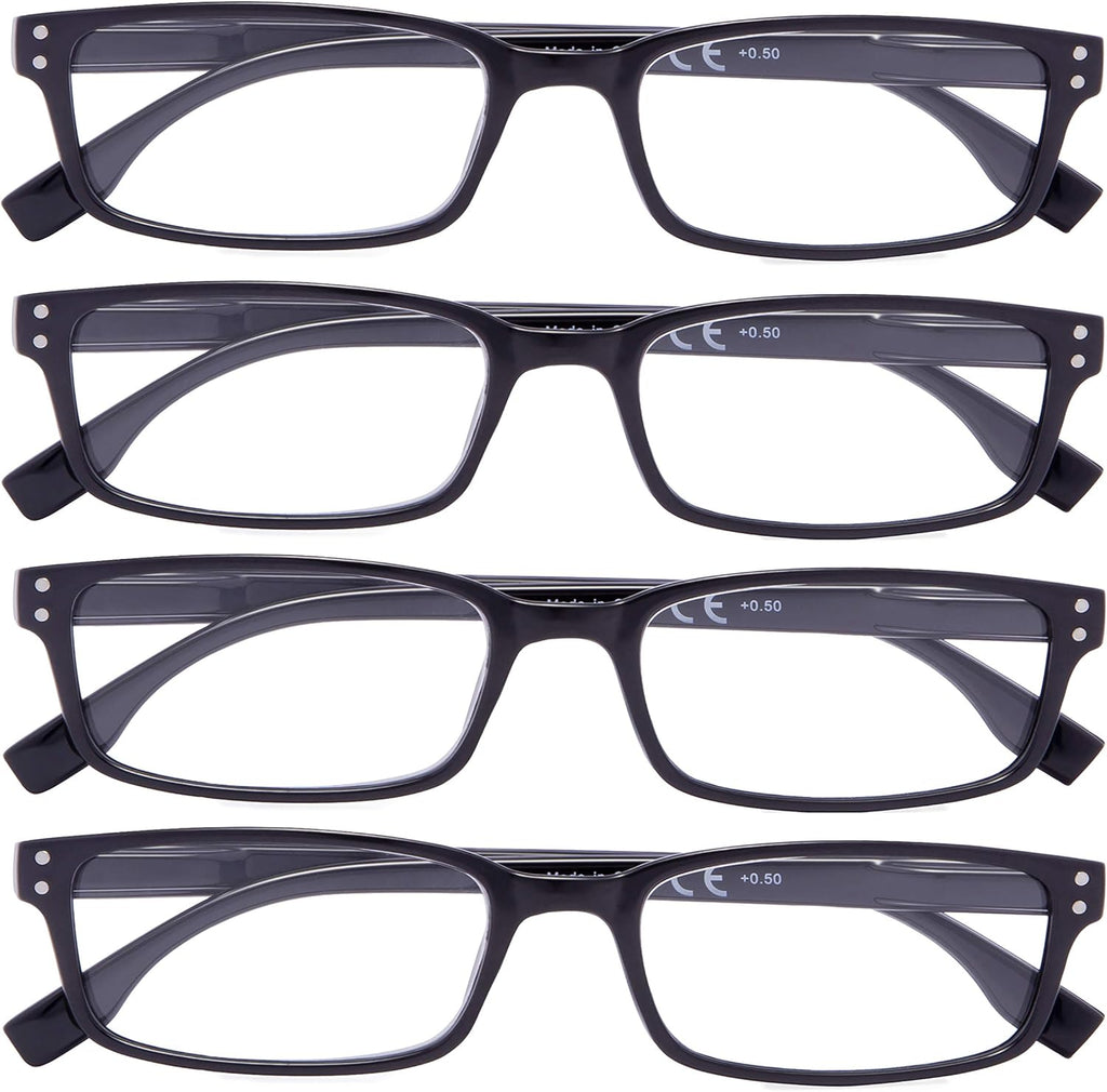 4 Pack Vintage Reading Glasses Men Comfort Readers Women Reading Eyeglasses
