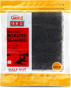 CHOI's 1(Daechun) Roasted Seaweed, GIM, Sushi Nori(100 Half Sheets)/ Resealable, Gold Grade/Product of Korea/Kimbap, Gimbap, Keto, Gluten Free, Full of Fiber, Vitamin, Mineral, High protein