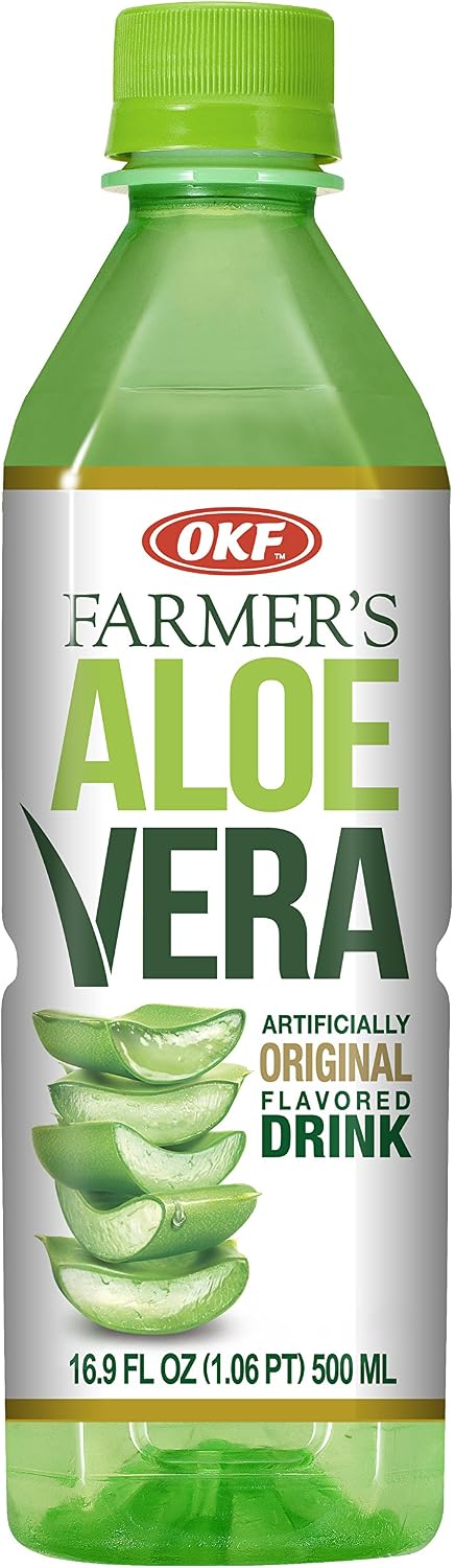 OKF Farmer's Aloe Vera Drink, Original, 16.9 Fluid Ounce (Pack of 12)
