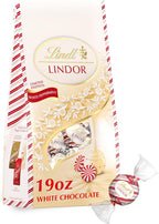 Lindt LINDOR White Chocolate Peppermint Candy Truffles with Smooth Peppermint Truffle Center, 19 oz. Bag