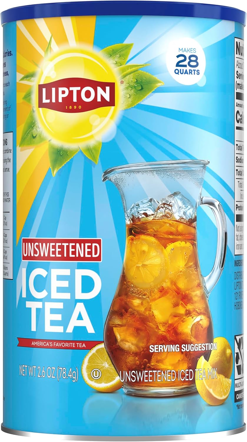 Lipton Unsweetened Iced Tea Mix, Makes 28 Quarts (Pack of 1)