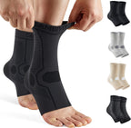 CAMBIVO 1 Pair Ankle Compression Sleeve for Men & Women – Soft, Breathable Support for Plantar Fasciitis, Achilles Tendonitis, Swelling & Sports Recovery – Easy to Wear, All-Day Comfort Fit