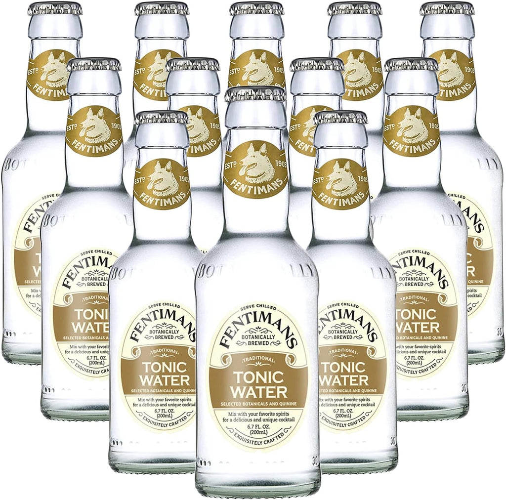 Fentimans Botanically Brewed Natural Tonic Water, 6.7 fl oz Bottles – Premium Mixer for Cocktails & Refreshing Drinks