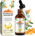 Pure Frankincense Essential Oil 60ml - 100% Natural Therapeutic Grade for Skin Care, Aromatherapy & Relaxation | Anti-Aging Facial Oil | Boswellia Serrata Extract for Face & Hair