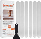 Original Anti-Slip Shower Stickers for Bathtub & Shower Floor, Strong Adhesive Safety Strips with Scraper Ideal for Families with Kids, Adults & Seniors, 24 PCS (Clear)