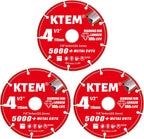 Diamond Cut Off Wheel for Metal and Steel, 4-1/2 Inch, 7/8 Inch Arbor, 3 Pack