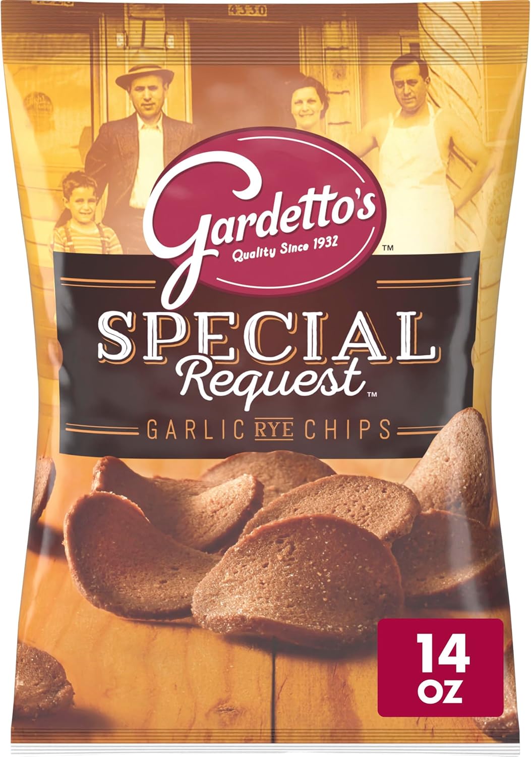 Gardetto's Special Request Garlic Rye Chips, Snack Bag, 14 oz
