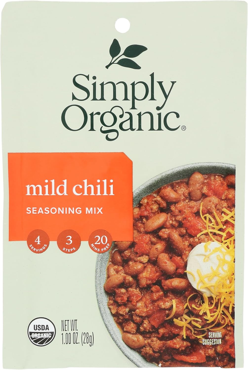 SIMPLY ORGANIC Organic Mild Chili Seasoning, 1 OZ