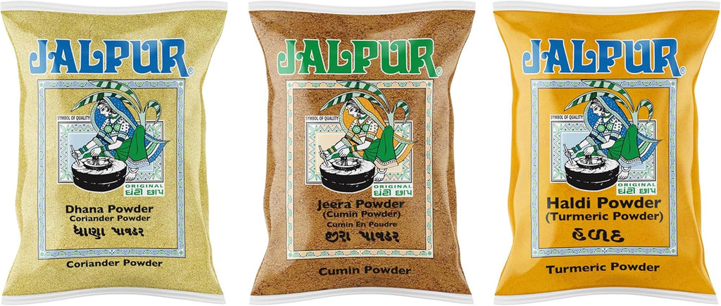 Jalpur Millers Spice Combo Pack - Coriander Powder 200g - Cumin Powder 200g - Turmeric Powder 200g (3 Pack)