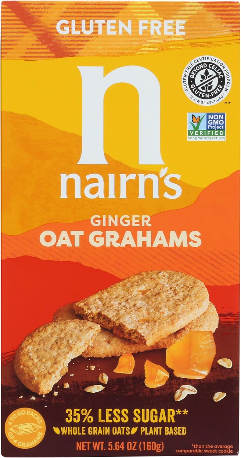 NAIRNS Oats & Stem Ginger Biscuit Cookies, 5.64 OZ