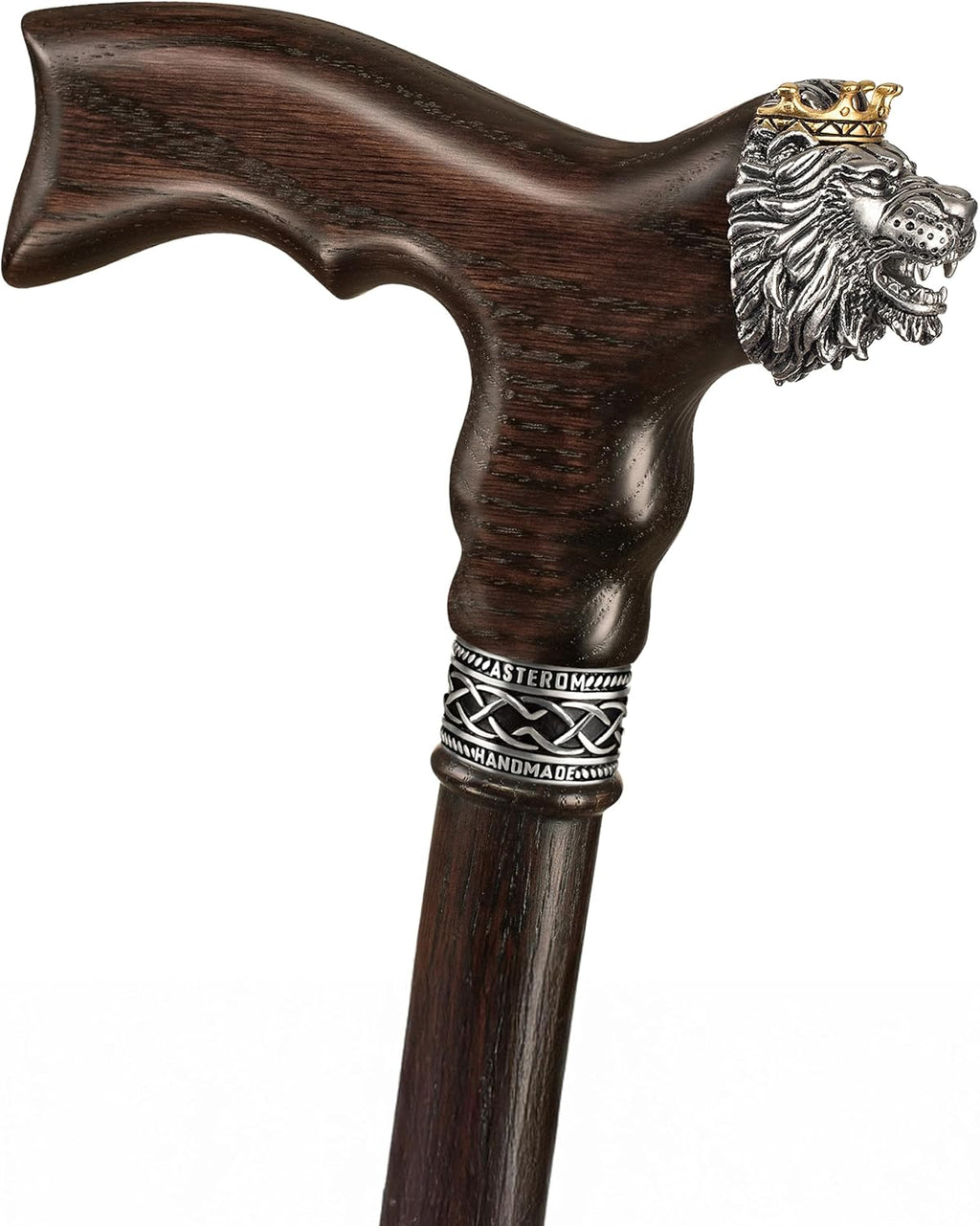 Asterom Walking Cane - Handmade Lion Canes for Men & Women - Wooden, Stylish, Cool Walking Sticks for Men, Seniors