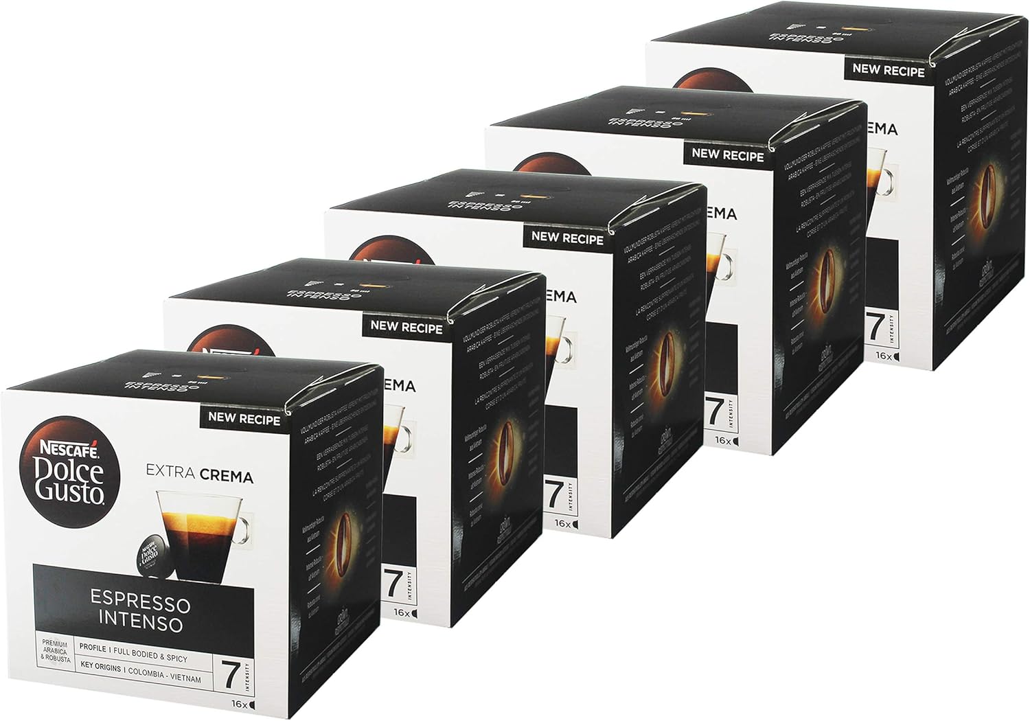 Nescafé Dolce Gusto Espresso Intenso, Pack of 5, 5 x 16 Capsules