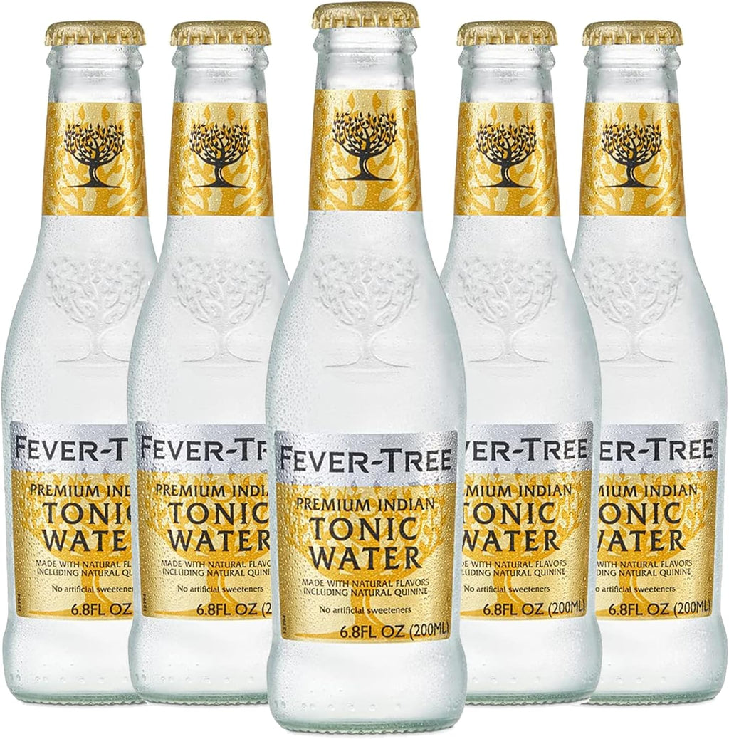 Fever Tree Premium Indian Tonic Water - Premium Quality Mixer and Soda - Refreshing Beverage for Cocktails & Mocktails 200ml Bottle