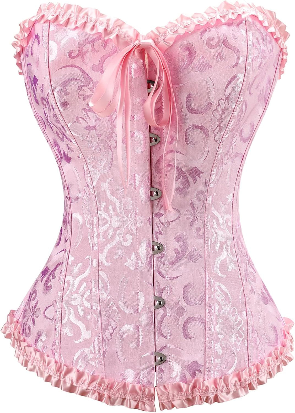 Corset Tops for Women,Bustier Shapewear Lingerie,Lace Tied Renaissance Overbust Corset Push Up Bodysuit