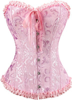 Corset Tops for Women,Bustier Shapewear Lingerie,Lace Tied Renaissance Overbust Corset Push Up Bodysuit