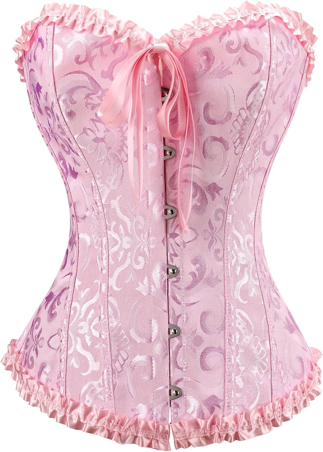 Corset Tops for Women,Bustier Shapewear Lingerie,Lace Tied Renaissance Overbust Corset Push Up Bodysuit