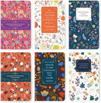 6 Packs Sewn-binding Pocket Notebook 96 Pages (Lined, 48 Sheets), 5"x 8" Sturdy 22LB/80GSM Heavy Weight Paper, Small Memo Notepad with Inspirational Motivational Quotes Writing Pad, Softcover Journal