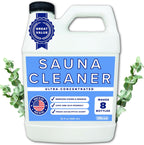 Tillbrook Sauna Cleaner - Makes 4 Gallons Concentrated Sauna Wood Cleaner - 32 oz All-Natural Cleaning Solution for Saunas - Safe for All Surfaces - Removes Grease, Sweat, & Dirt - Eucalyptus Scent