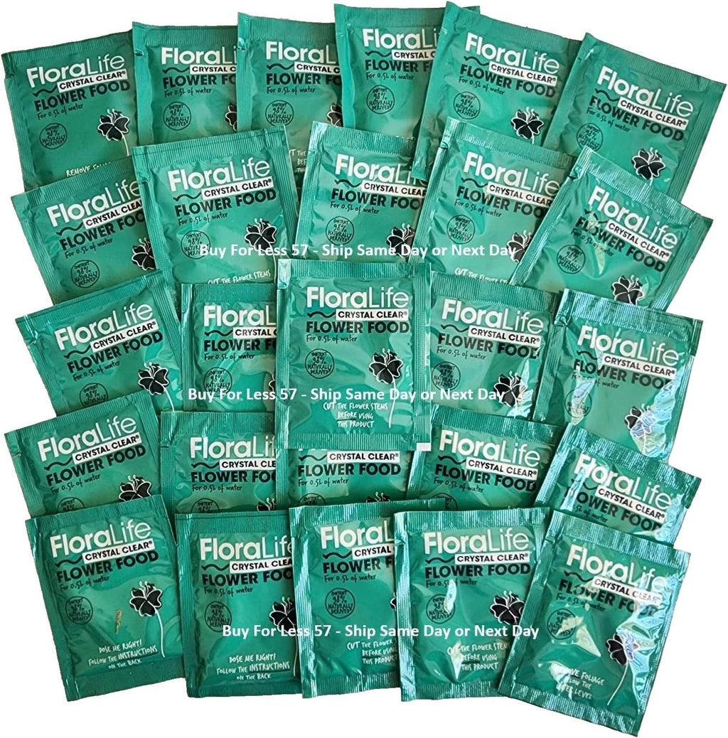 Cut Flower Food Floralife Crystal Clear Powdered 5gr Packets Fresh Stock (100)