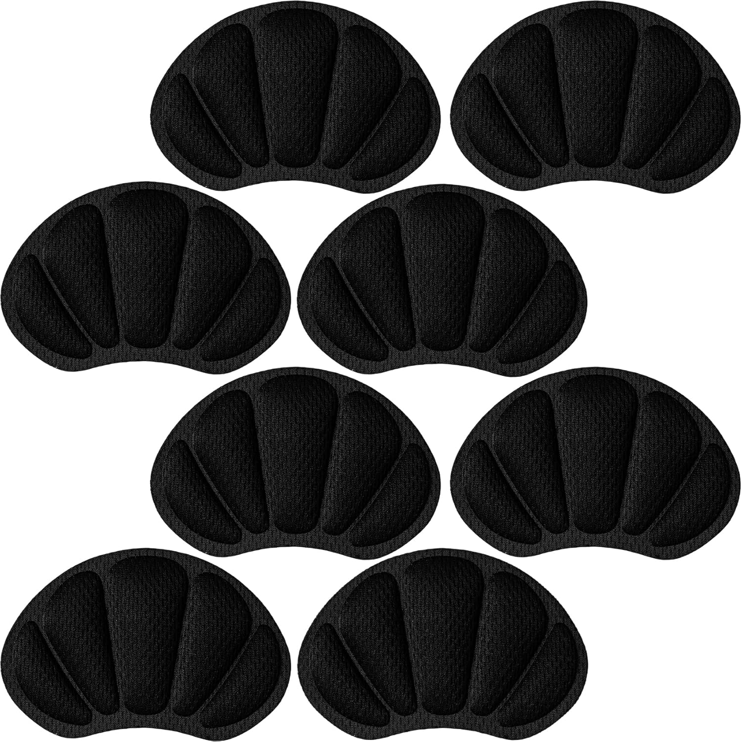 Joez Wonderful 4 Pairs Kids Heel Pads for Shoes Too Big, Self-Adhesive Grips Liner for Loose Shoe, Non Slip Soft Shoe Filler Inserts Cushion for Toddlers Girls Boys (Black)