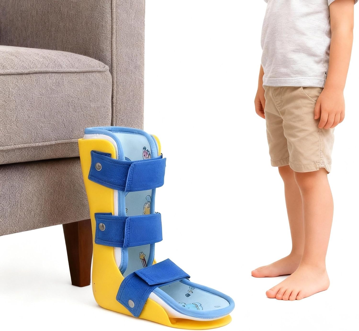 Pediatric AFO Kids Ankle Foot Brace Drop Foot Splint for Child Toddler Ankle Foot Orthosis Night Splint (Right Foot, Medium)