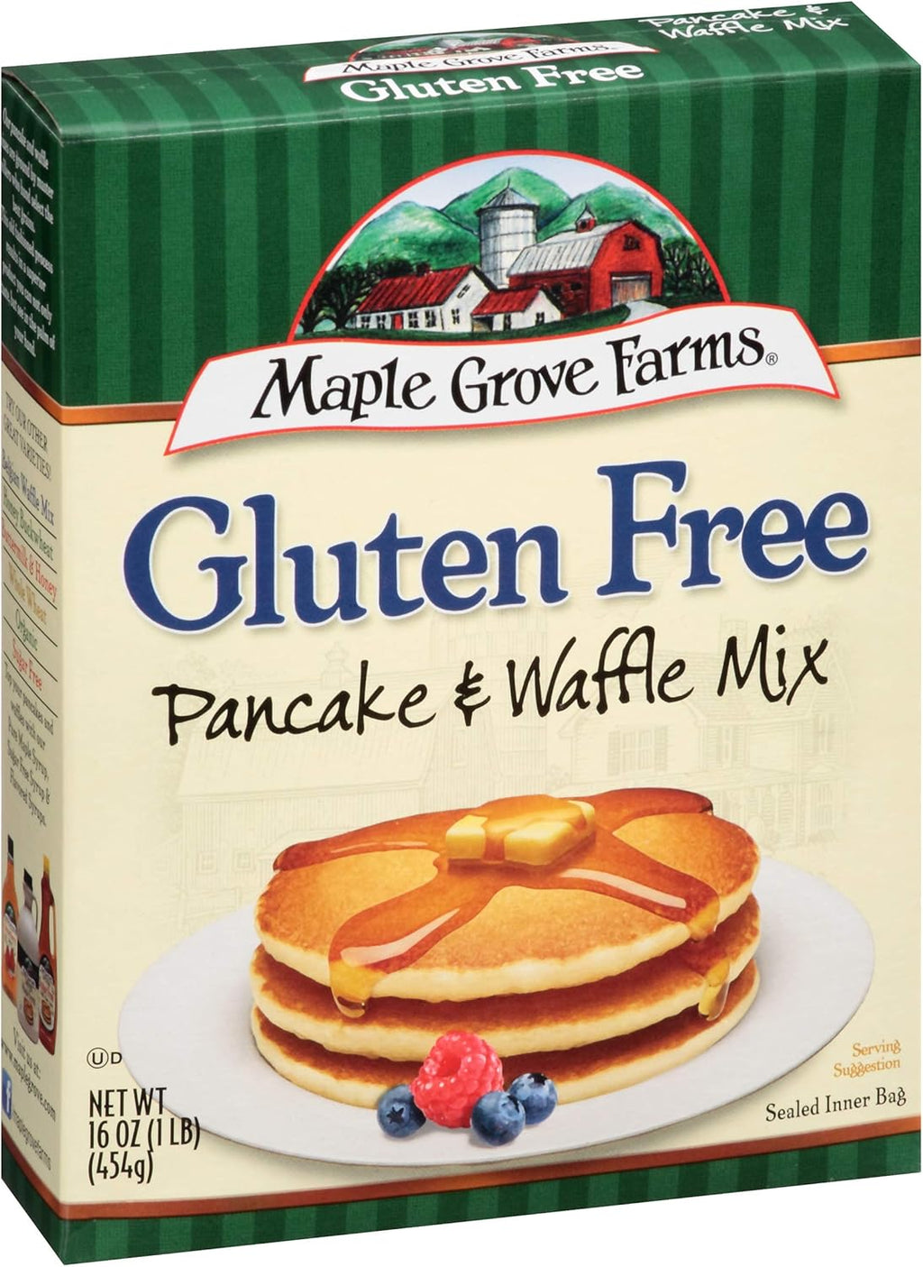 Maple Grove Farms, Pancake & Waffle Mix, Gluten Free, 16 Ounce Boxes (Pack of 4)